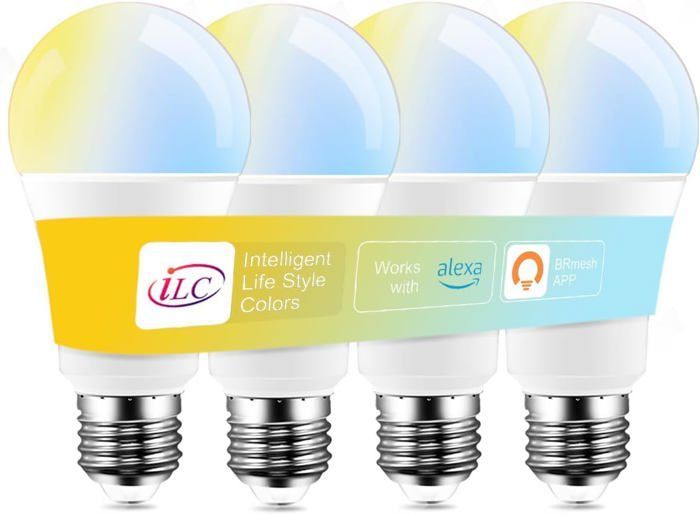 Ampoule Connectée Alexa 12W E27,Ampoule LED Intelligente,Compatible avec Alexa (appareils Echo requis),2700K-6000K Commande Vocale