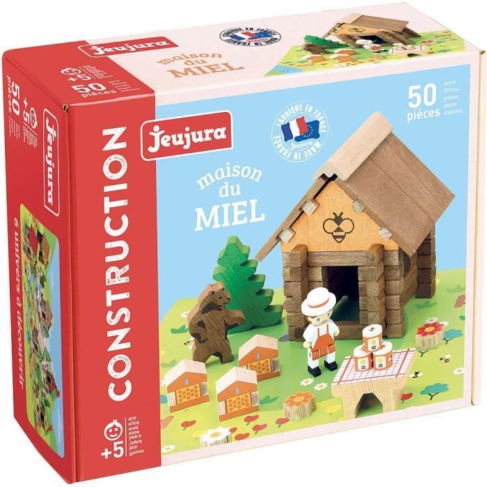 Jeujura-8223-Honey House-50 Piece Wooden Construction Set, 8223