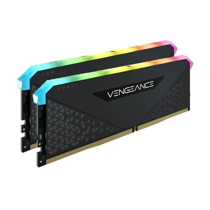 RAM Memory - CORSAIR - Vengeance RGB RS - DDR4 - 16GB 2x8GB DIMM - 3200 MHz - 1.35V - Black (CMG16GX4M2E3200C16)