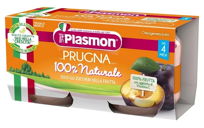 Plasmon Omog Pflaumen-Kaugummi 2 x 80 g glutenfrei