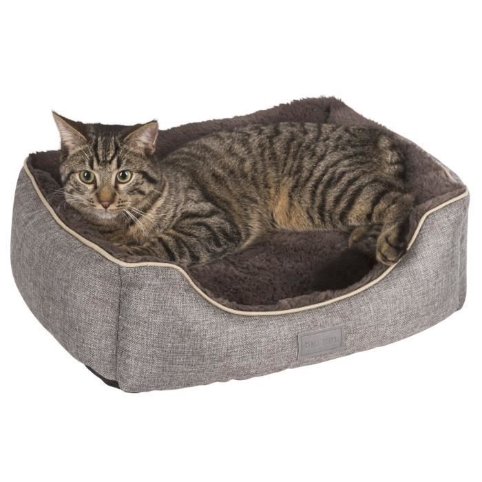Cesta para perros KERBL Samuel - 50 x 40 x 15 cm - Plateada y gris - Para perros