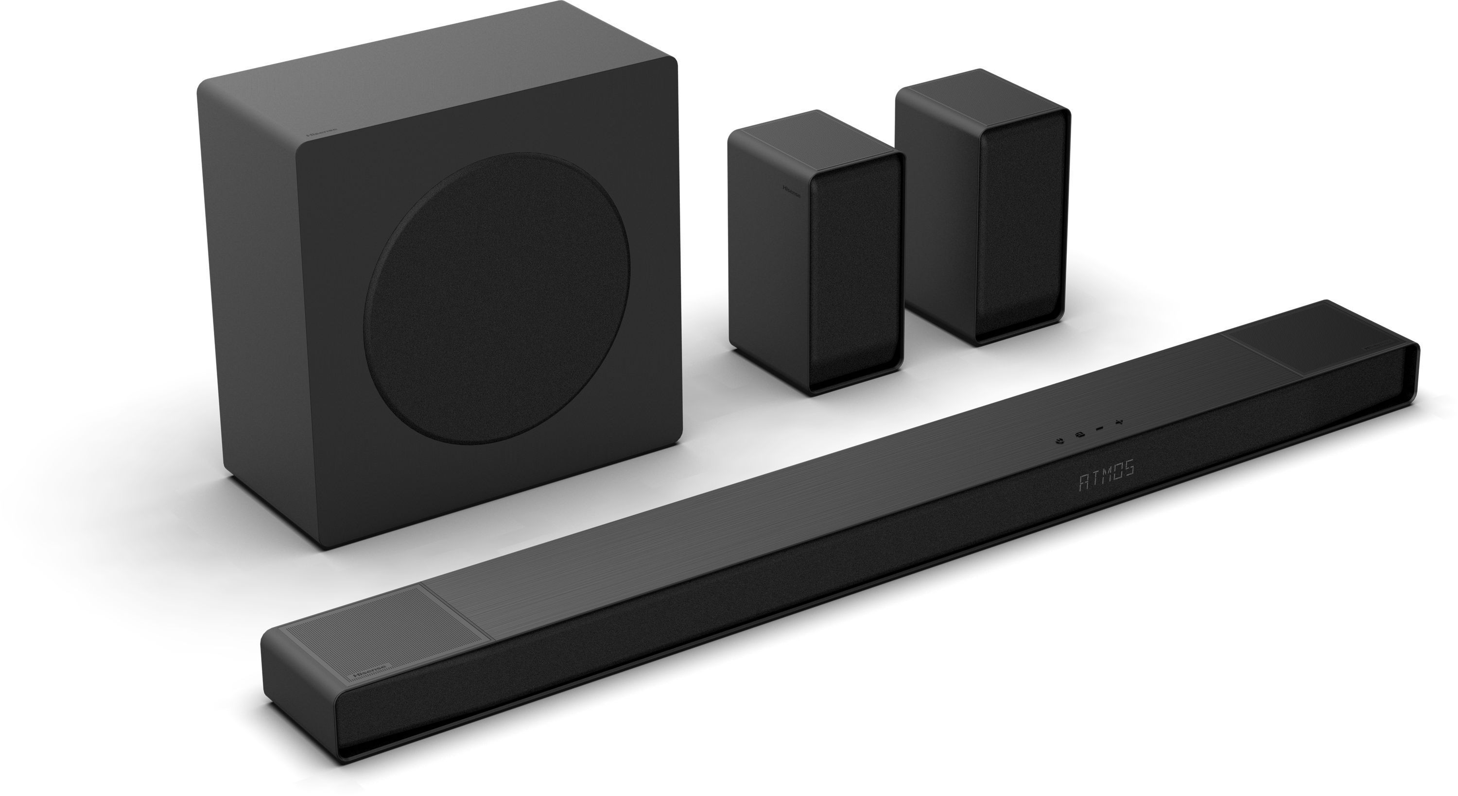Soundbar - HISENSE - AX5140Q - 5.1.4 canali - Dolby Atmos e DTS:X - 520W - Subwoofer wireless e altoparlanti posteriori - HDMI eARC