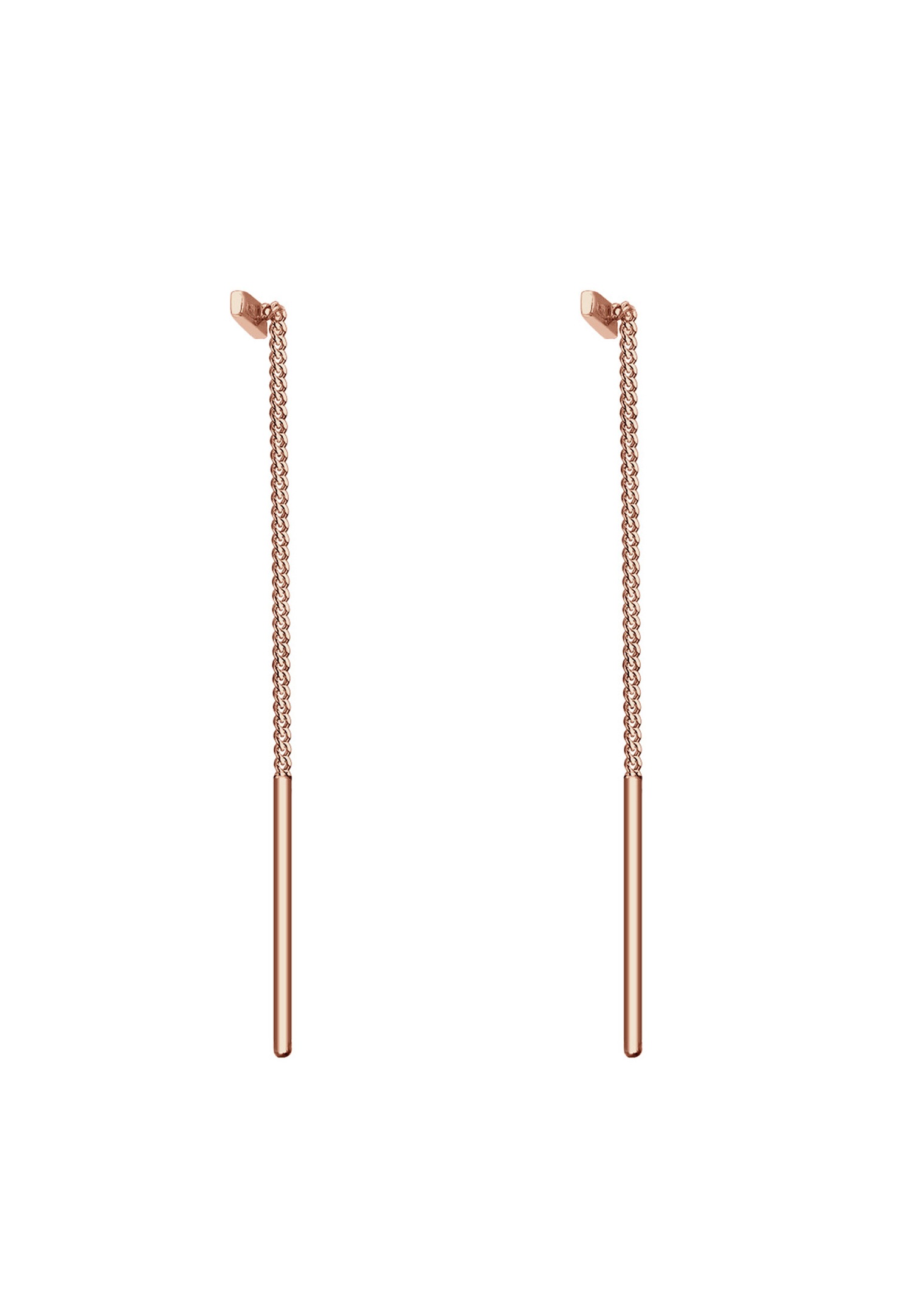Elli Femmes Pendentif d'oreilles Pull-Through Bâton Géo Tendance en Argent Sterling 925