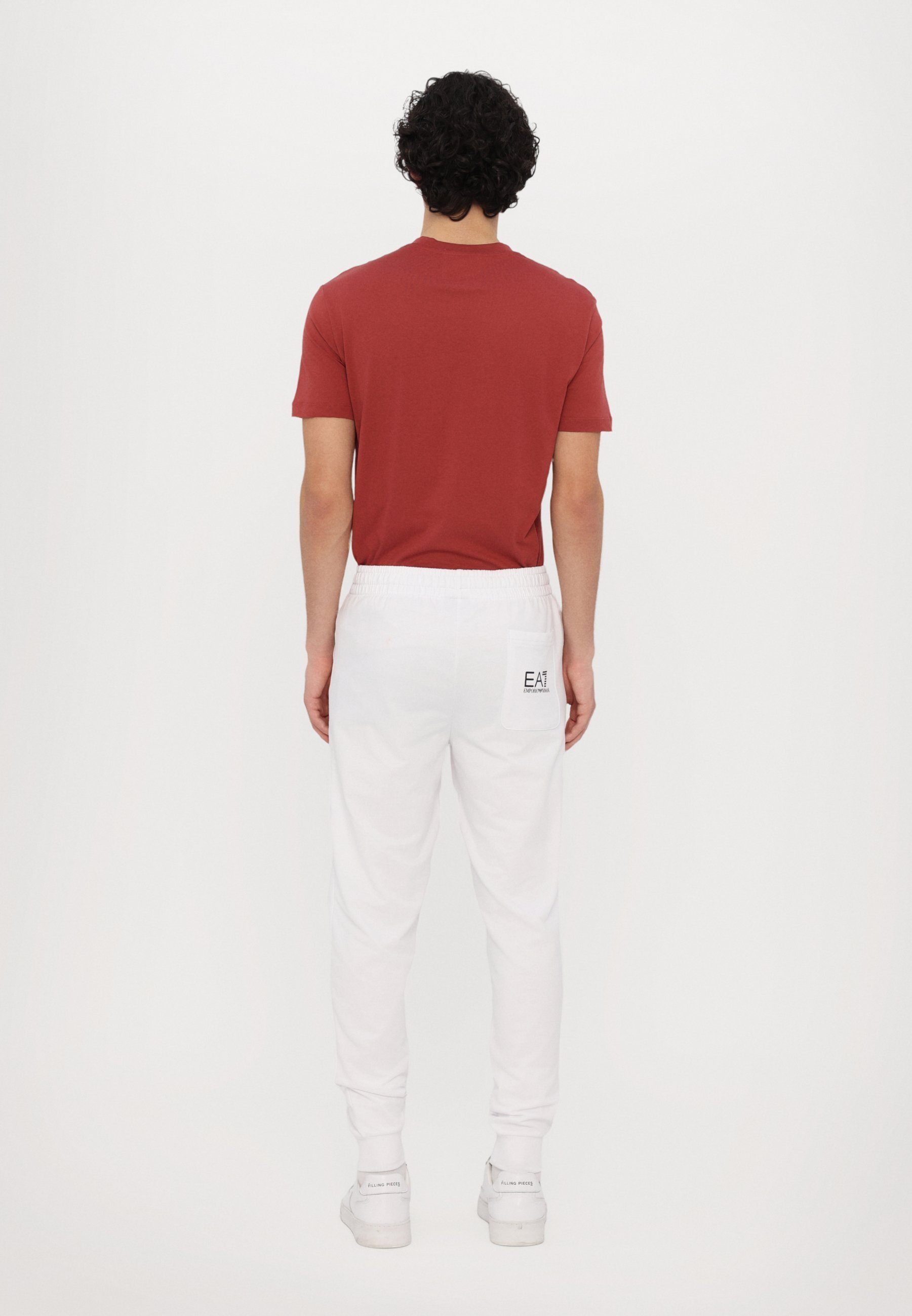 Pantalon de survêtement Emporio Armani EA7 - blanc/noir