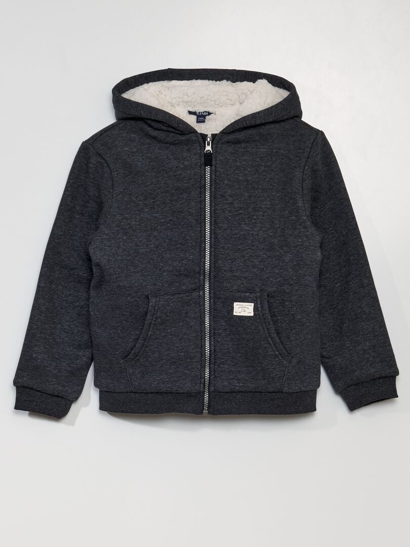 Sudadera con cremallera - NEGRA