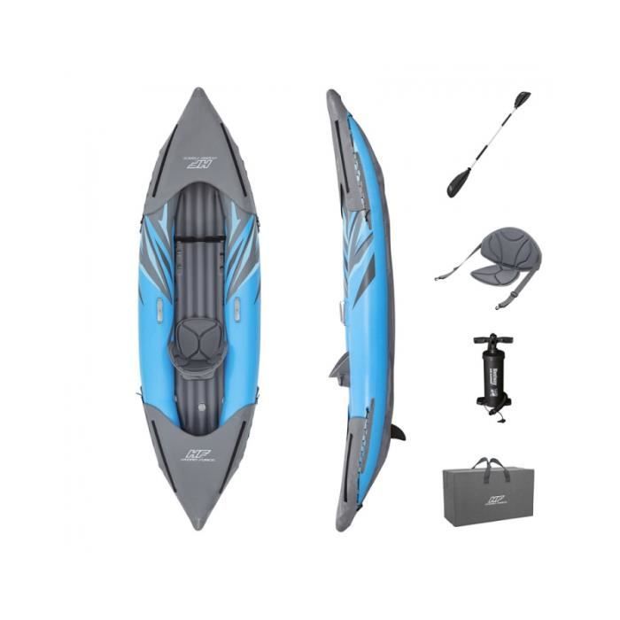 Kayak hinchable BESTWAY Surge Elite™ Hydro-Force™ de 3,05 m para 1 persona - Blanco - Adulto - 200 kg - Hinchable
