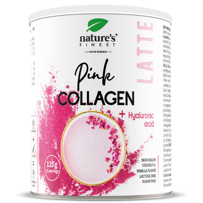 Naturens fineste lyserøde kollagen latte
