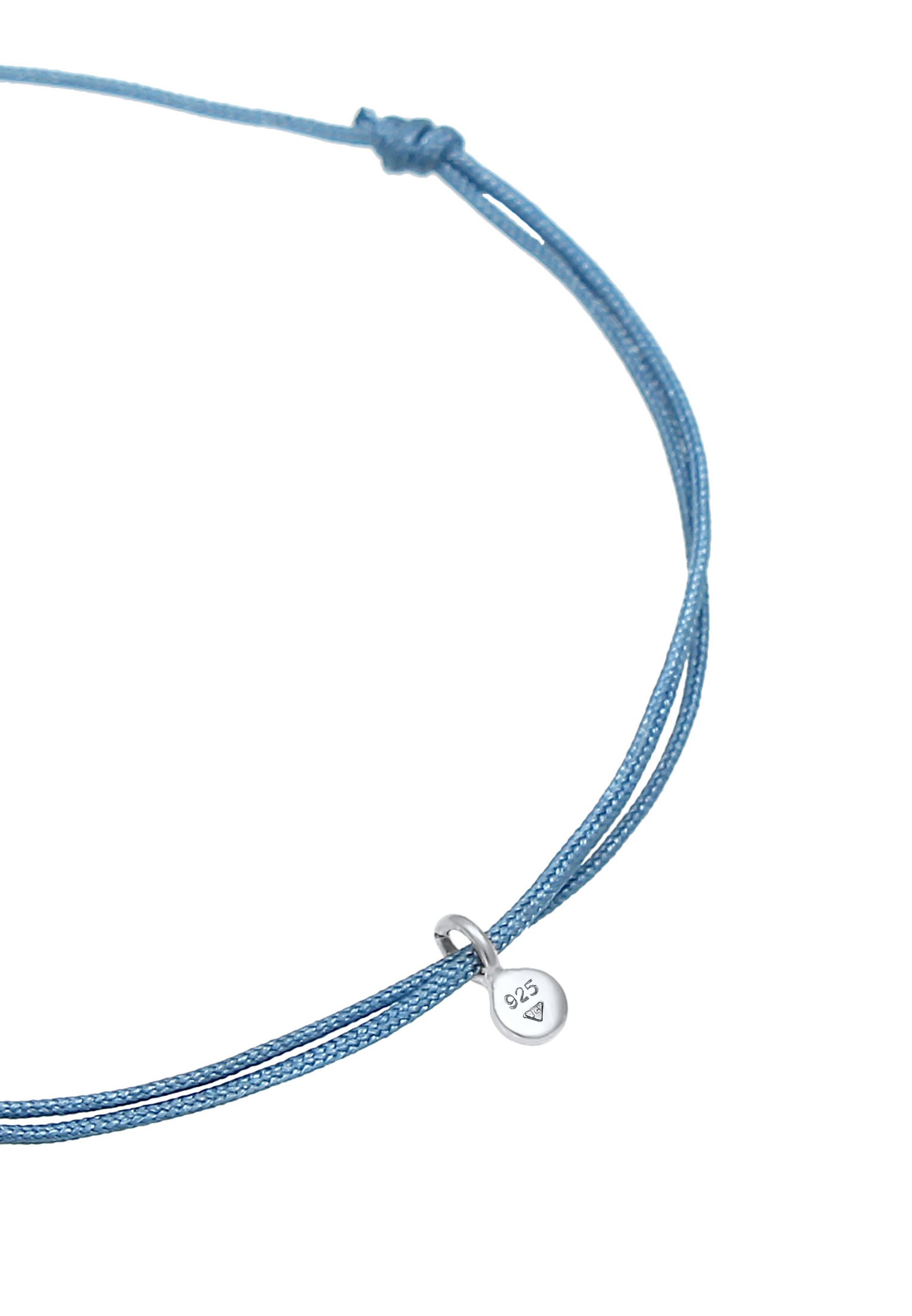 Elli Balles pour dames Nylon Basic Minimal Réglable en Argent Sterling 925