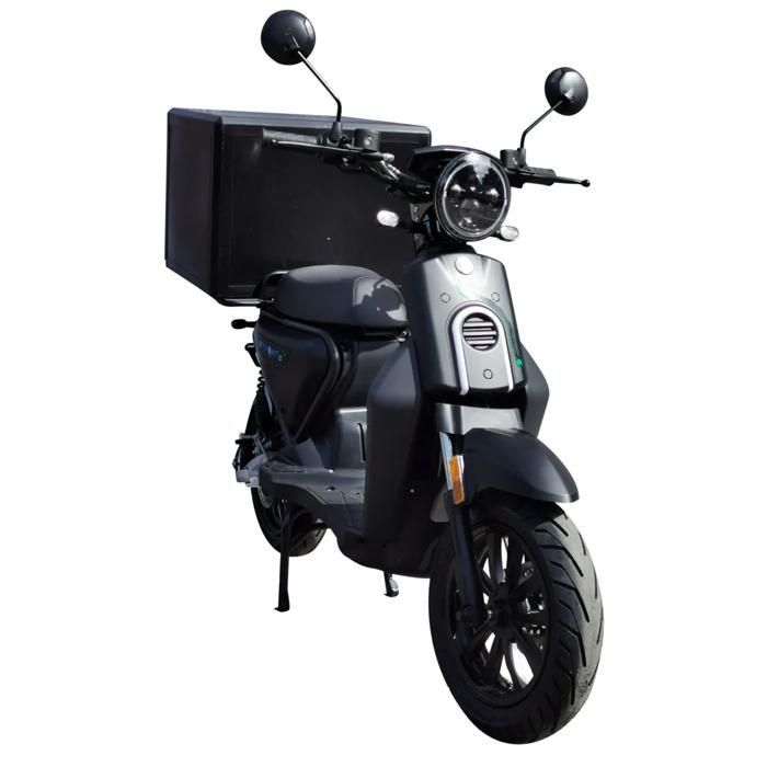 Scooter elétrica CKA Express equivalente a 50cc com baú traseiro de 120L - Cor: Preta, Bateria: 60V 26Ah