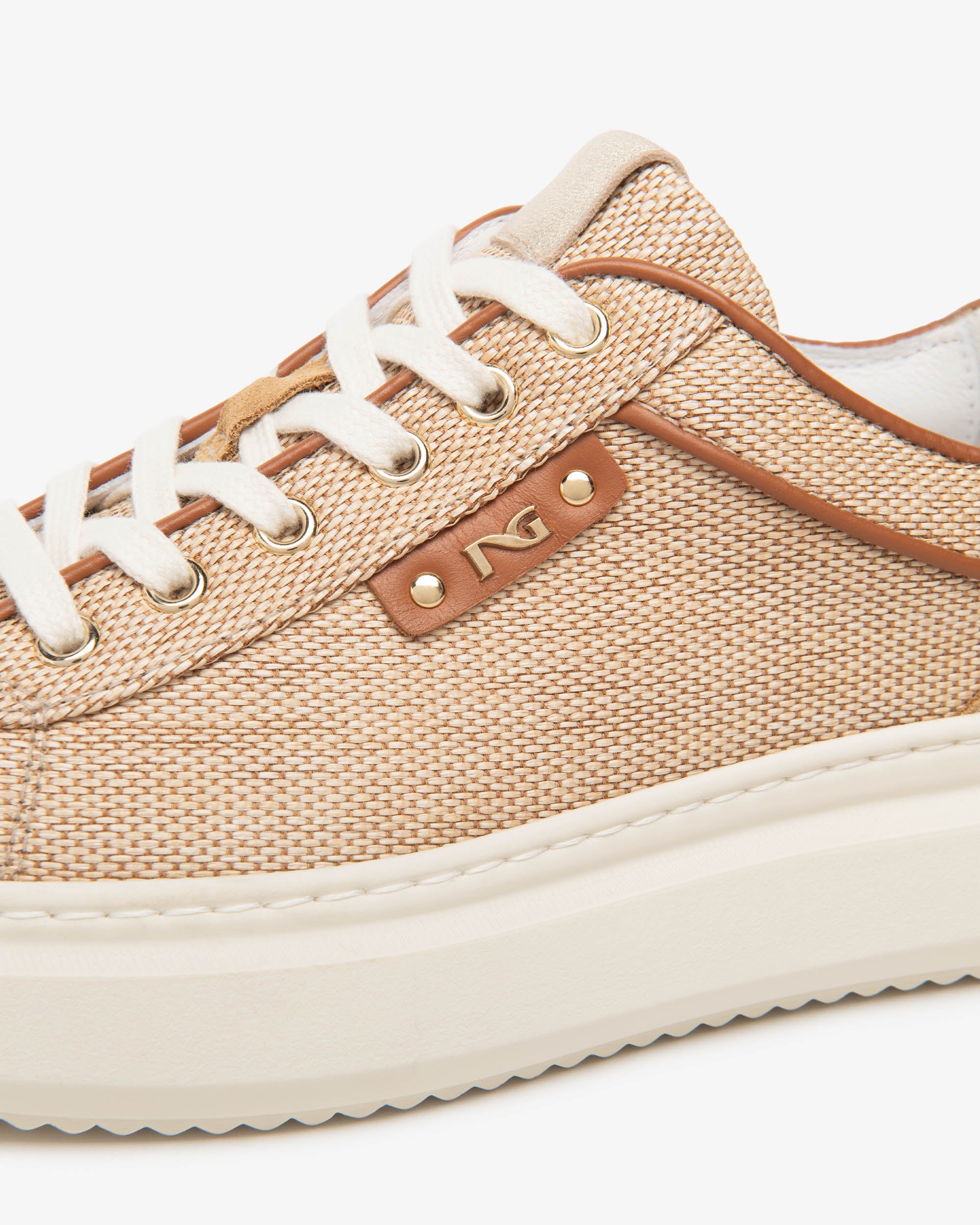  Damen-Sneaker aus Stoff und Leder
