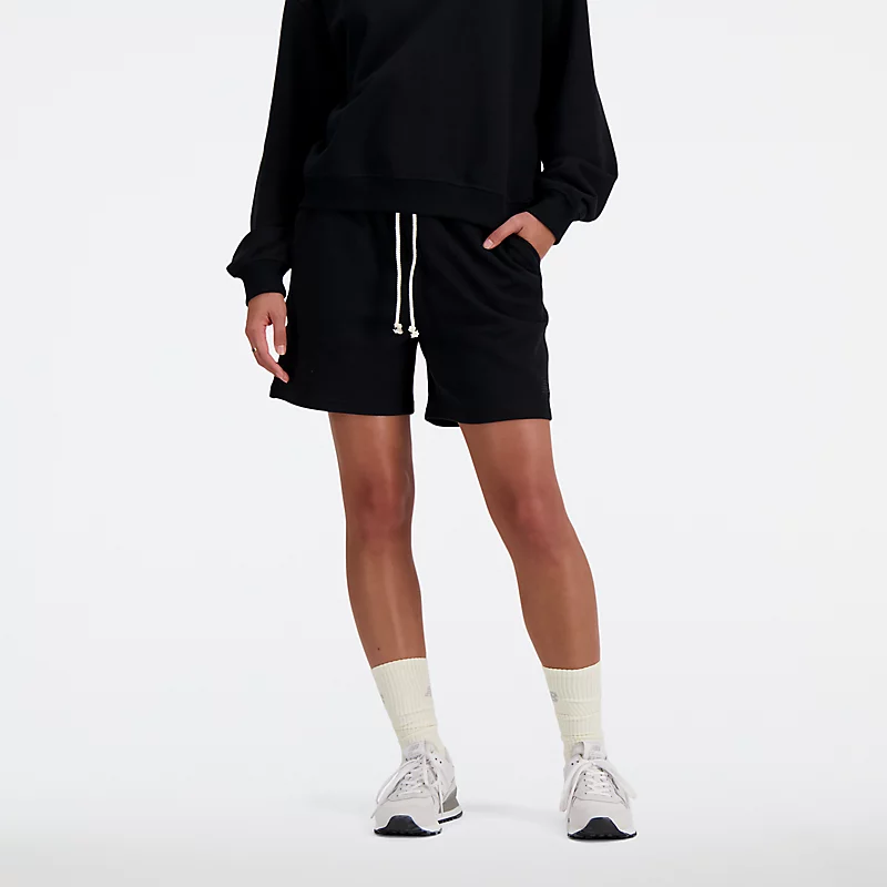 Damskie spodenki frotte Athletics French Terry - CZARNE