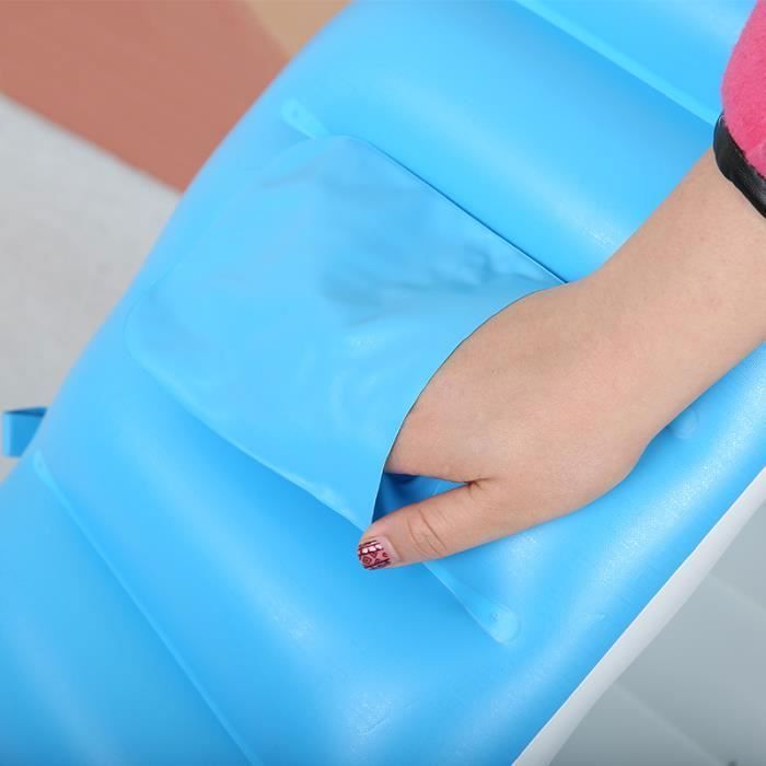 Baignoire Gonflable Bébé Enfant Piscine Gonflable Bassine Siège de Baignoire Confort Portable Douche pour 0-3ans 98*65*28cm Bleu
