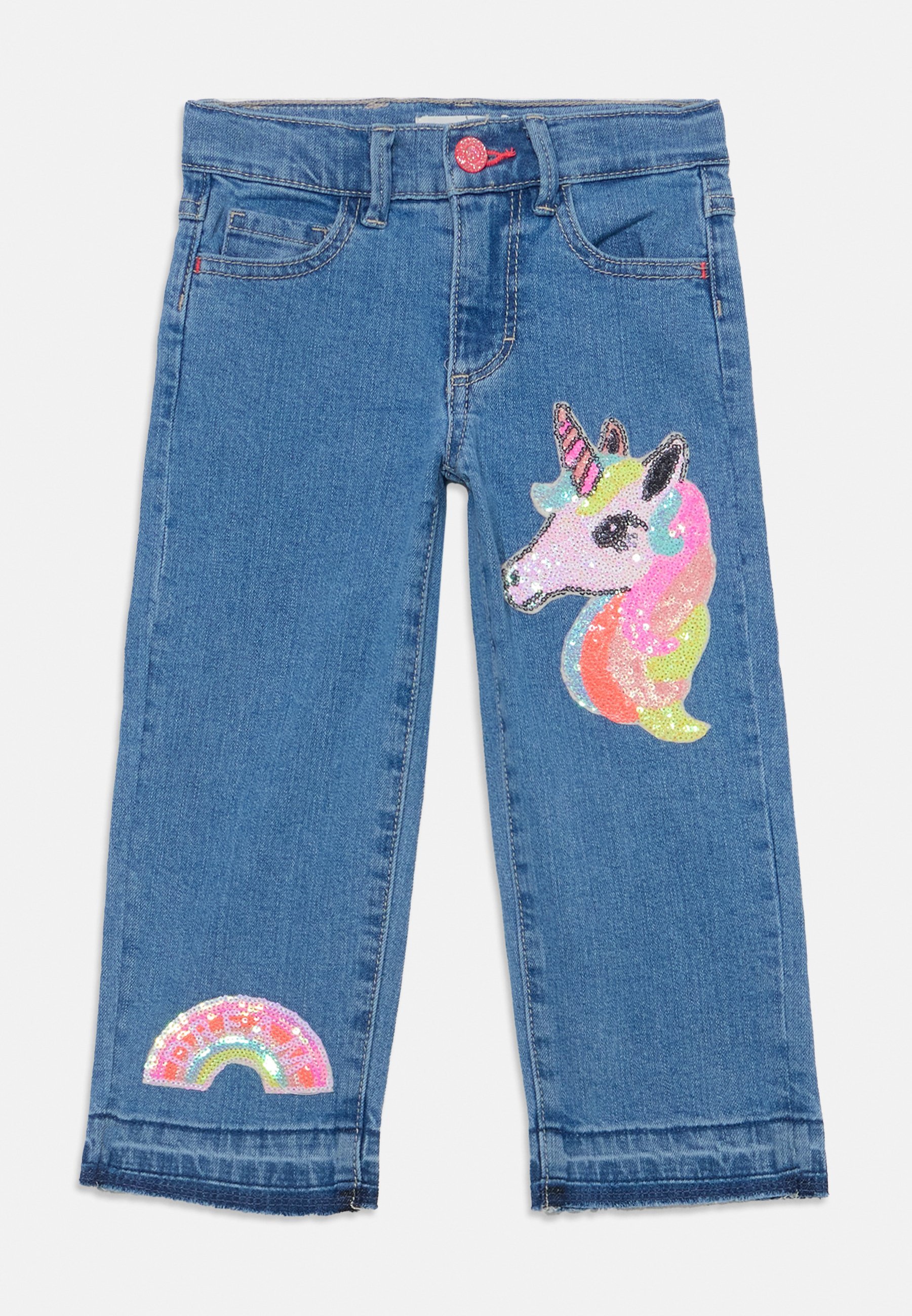 Billieblush EXCLUSIEVE JUNIOR EENHOORNBROEK - Rechte jeans - denimblauw