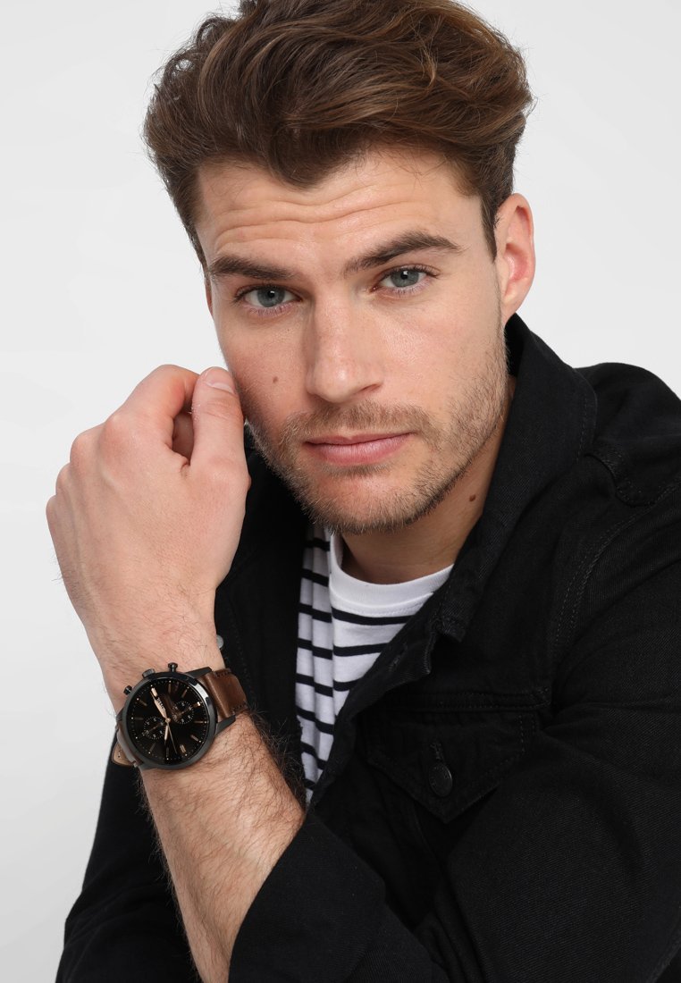 Fossil TOWNSMAN 44MM - Montre chronographe - Braun