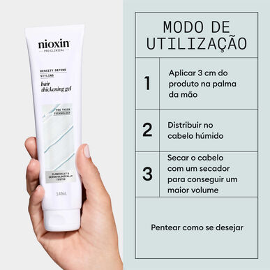„Nioxin Professionals“ plaukų tankinimo gelis „Density Defend“ formavimo gelis storesniems plaukams, švelnus prisilietimas, 140 ml