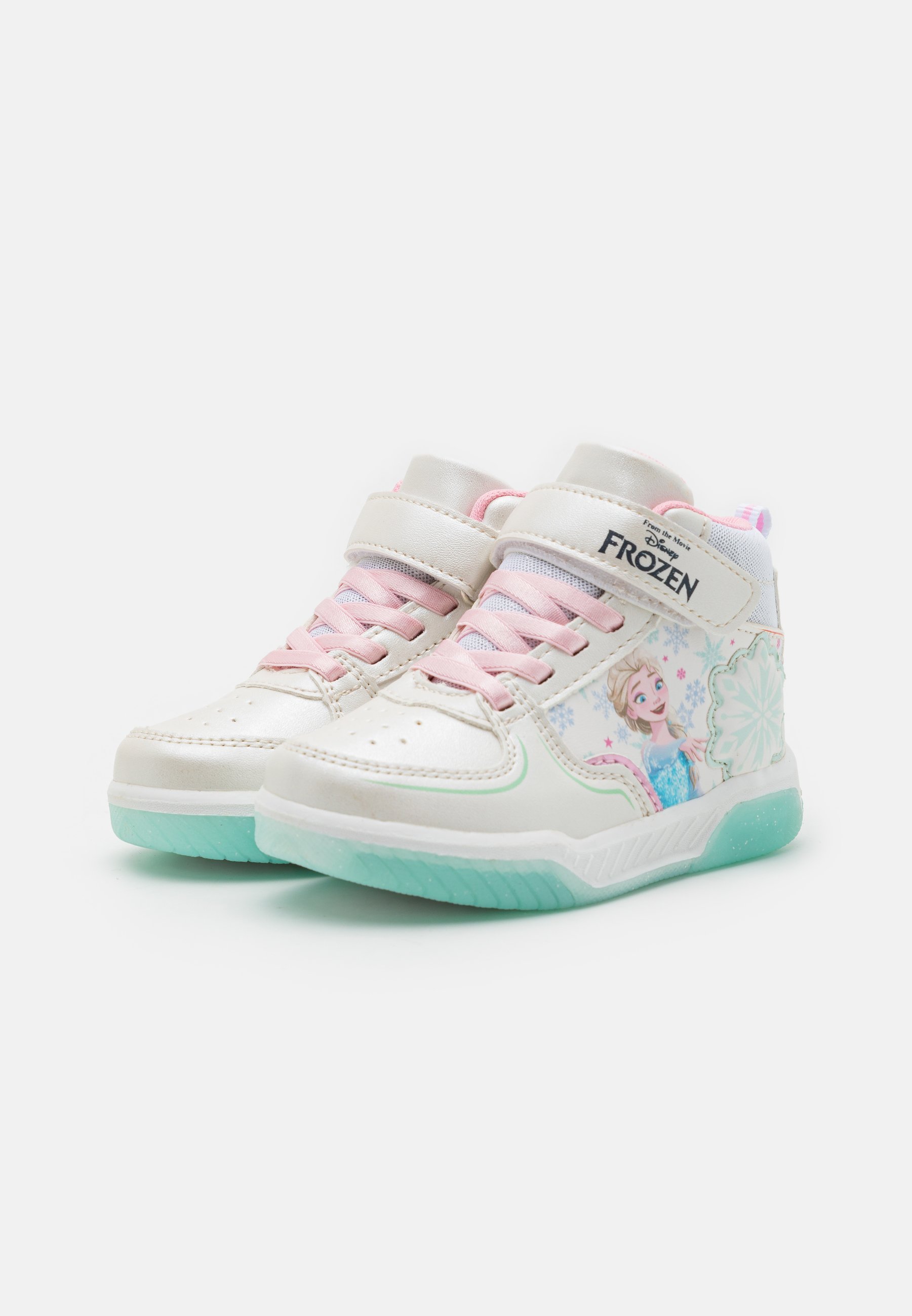 Friboo SCARPE LAMPEGGIANTI CONGELATE - Scarpe da ginnastica alte - bianco/rosa chiaro/azzurro chiaro