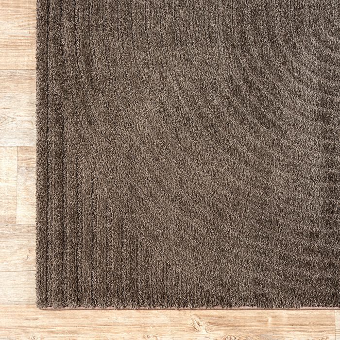 Alfombra Everest para salón, efecto 3D, pelo denso y agradablemente suave, color marrón, 240 x 340 cm, diseño 2251.