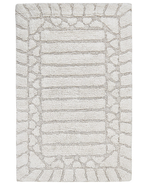 Dywanik łazienkowy bawełna 60x90 cm beżowy