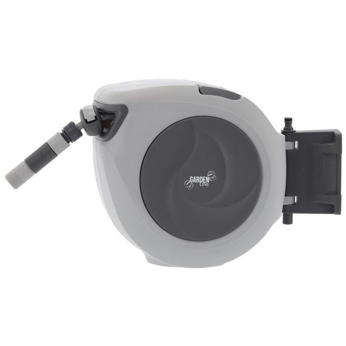 Carretel automático para mangueira de jardim com mangueira de 15m.