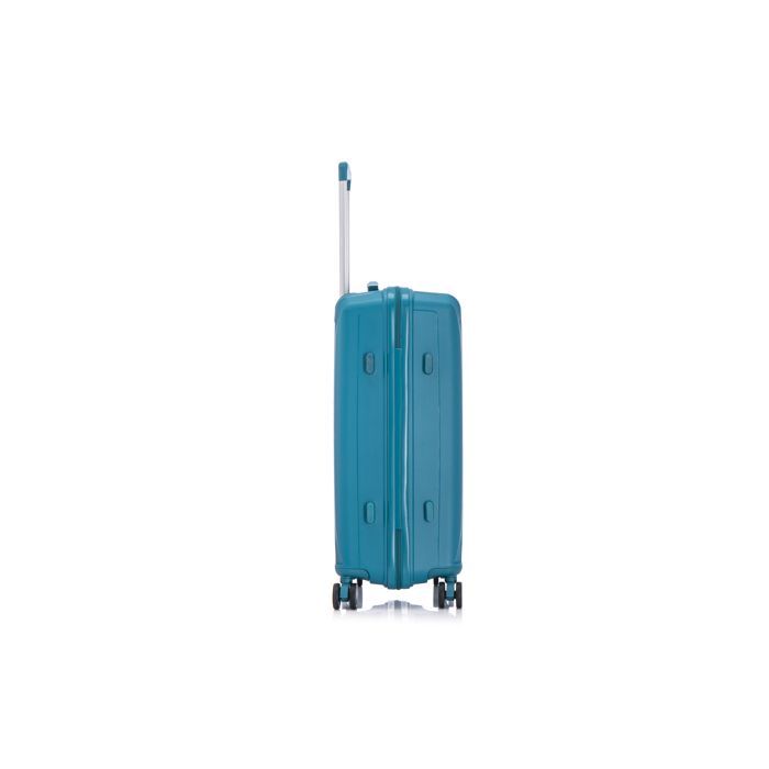Valigia da cabina 55x35x25 cm in polipropilene infrangibile | Valigia CELIMS SkyCruiser | Lucchetto TSA | 8 ruote a 360° | Blu
