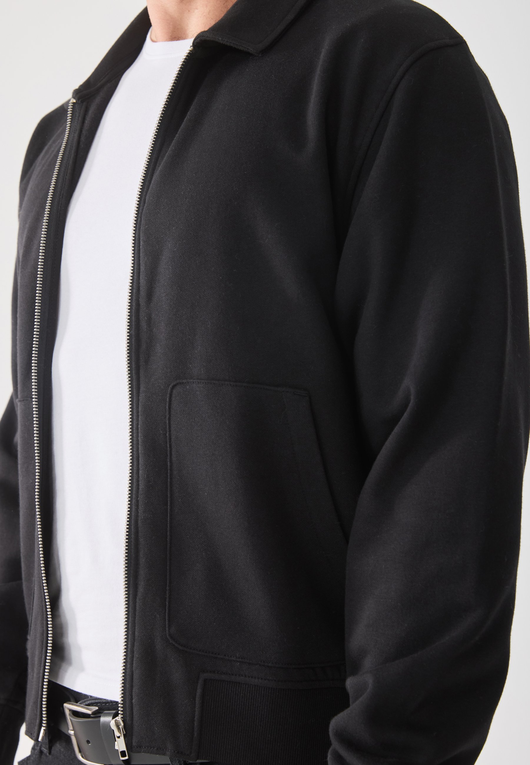 Sweat-shirt zippé Pier One - noir