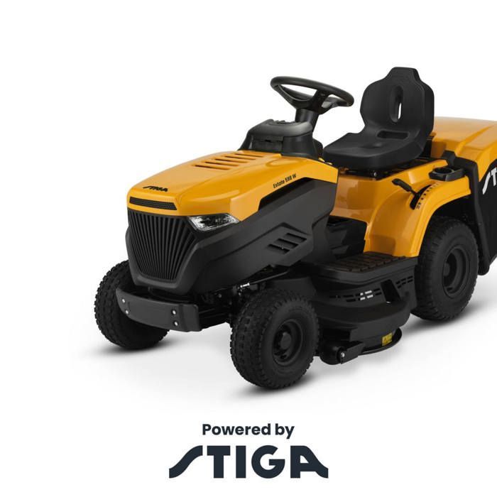 Trattorino da giardino – STIGA – Estate 598 W – Motore da 586 cc, larghezza di taglio 98 cm, sacco di raccolta erba da 240 l, trasmissione idrostatica, 3 in 1, fino a 5500 m²