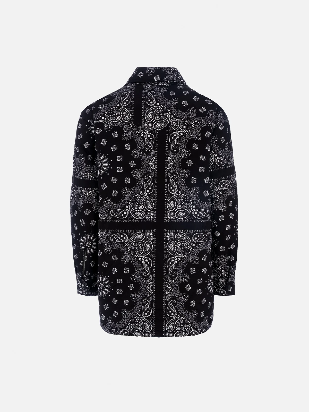Damesjas in zwart met bandana-print