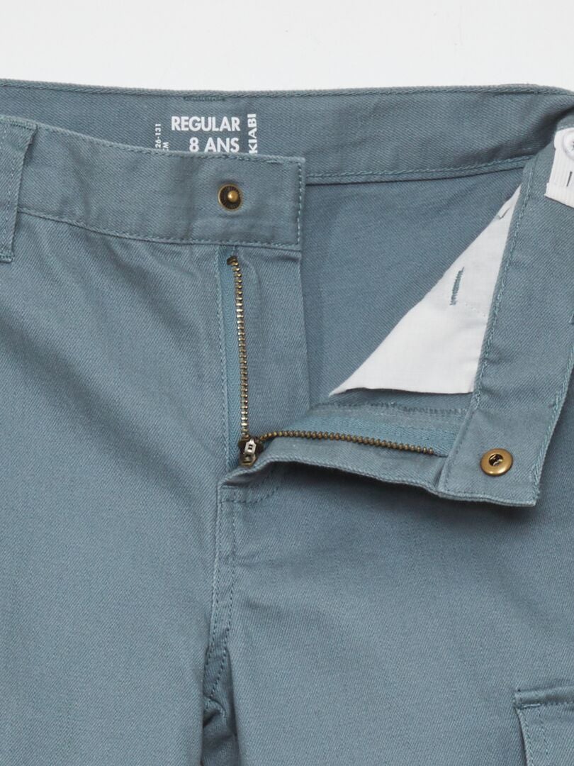 Pantalones ajustados con bolsillos - AZUL