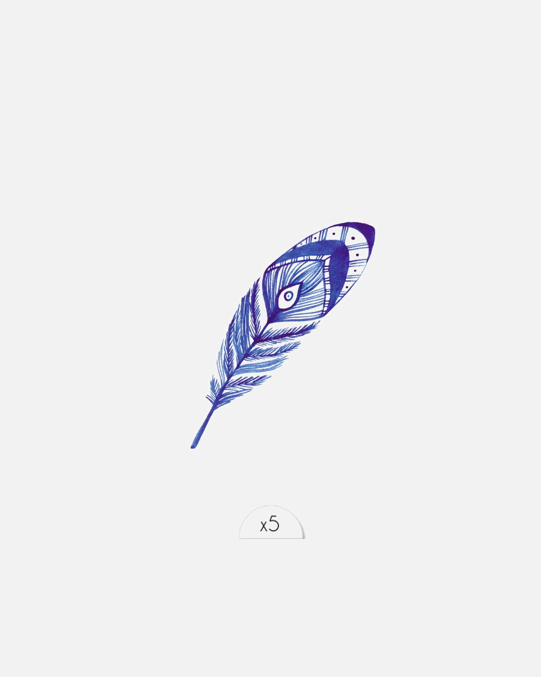 Sioou Plume traits fin bleus œil