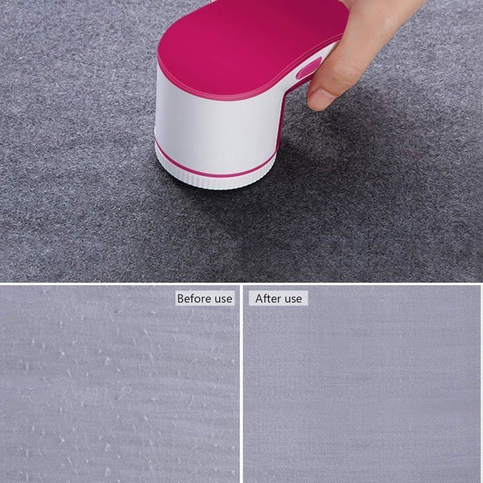 Lint Remover - HYKJSIDE - USB Rechargeable Clothes Lint Remover - With 2 Replacement Blades, Anti-Pilling Clothes Brush