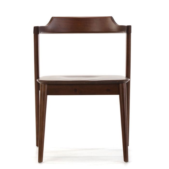 Pack 2 chaises Venus, Couleur Noyer, Bois Massif, 58 cm x 57,5 cm x 76 cm