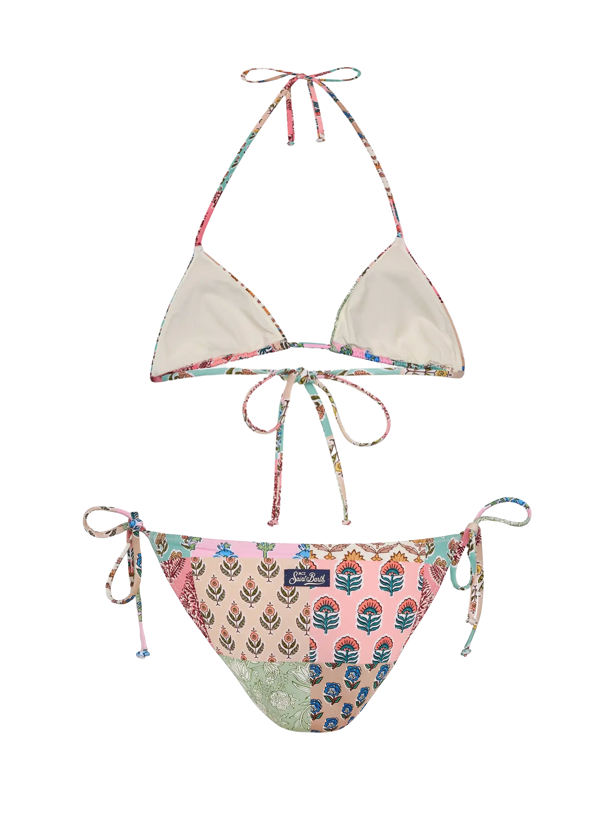 Leah Virgo driehoekige bikini met bloemenprint