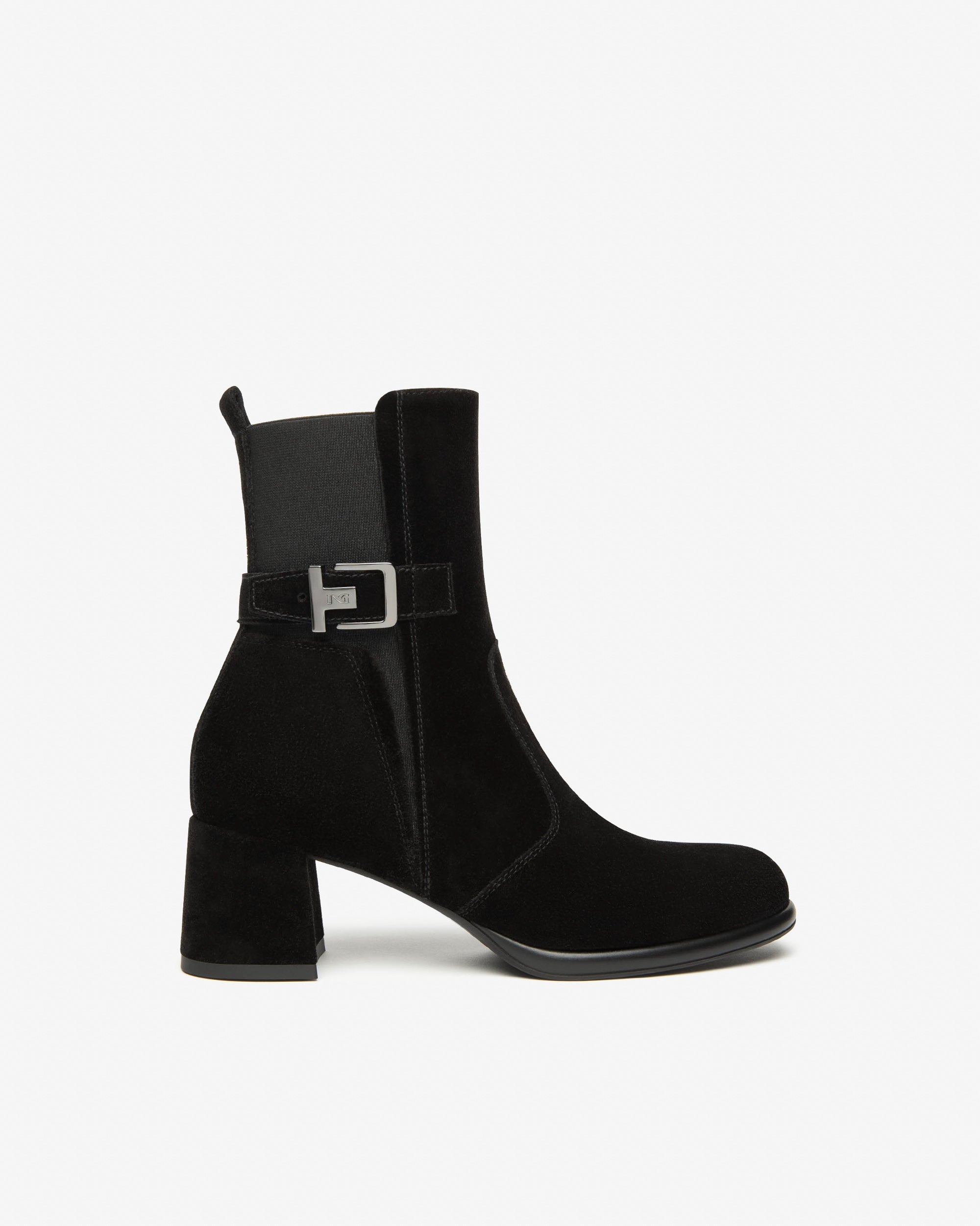 Damen-Ankle-Boots aus Wildleder und Stoff