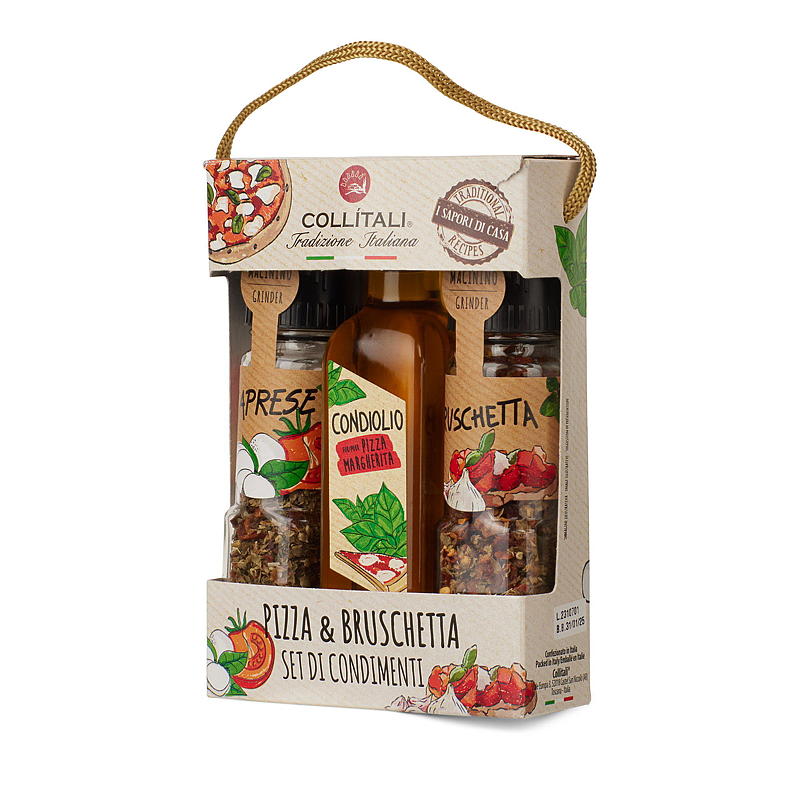 Coffret cadeau Lea, 3 pizzas et bruschettas