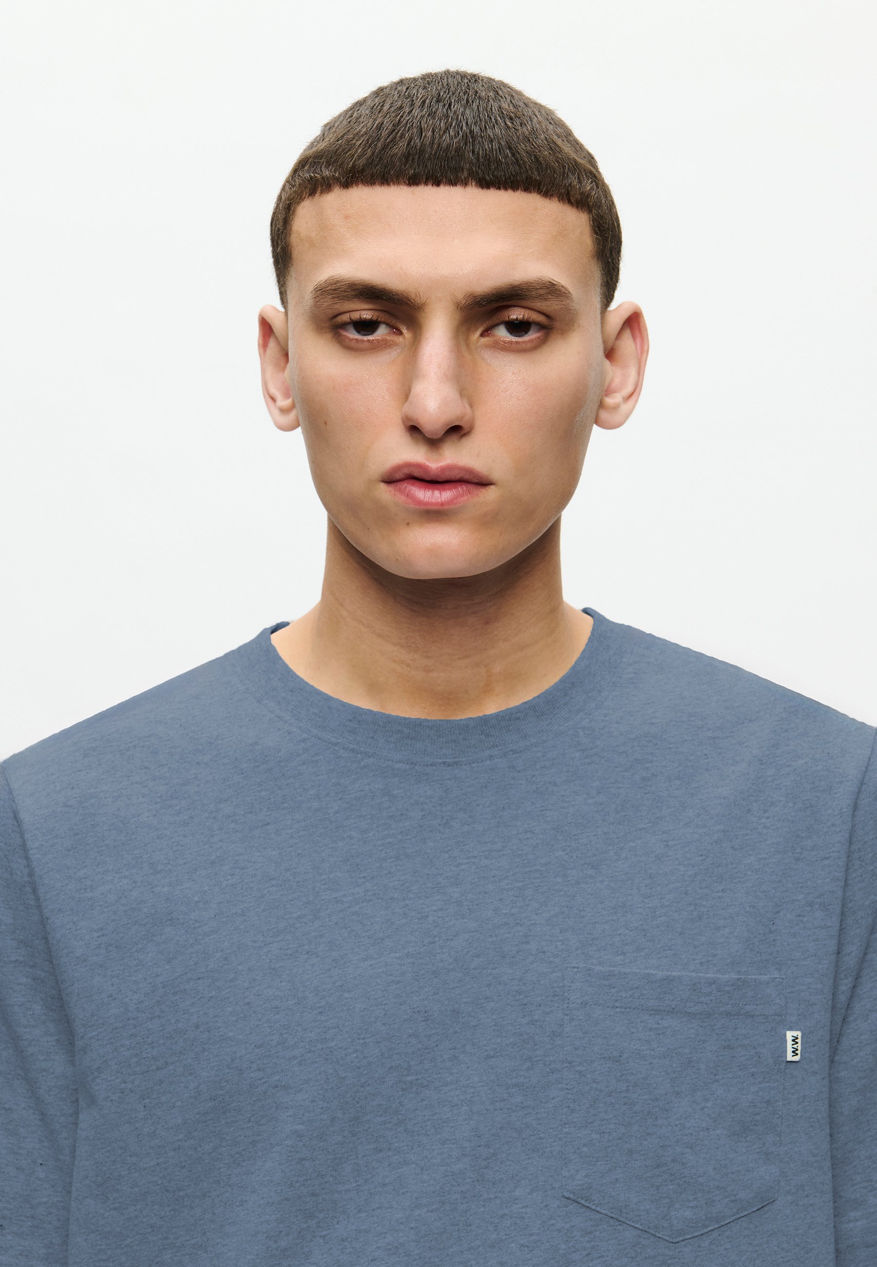T-shirt basic WOOD WOOD - pinna blu