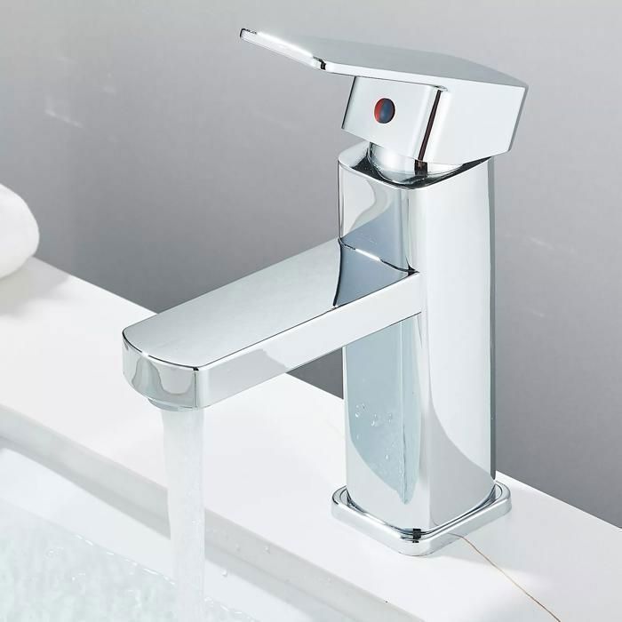 Grifo de lavabo - Grifo mezclador de lavabo tipo cascada - Grifo mezclador de lavabo - Grifo de lavabo de baño - Grifo de lavabo cromado