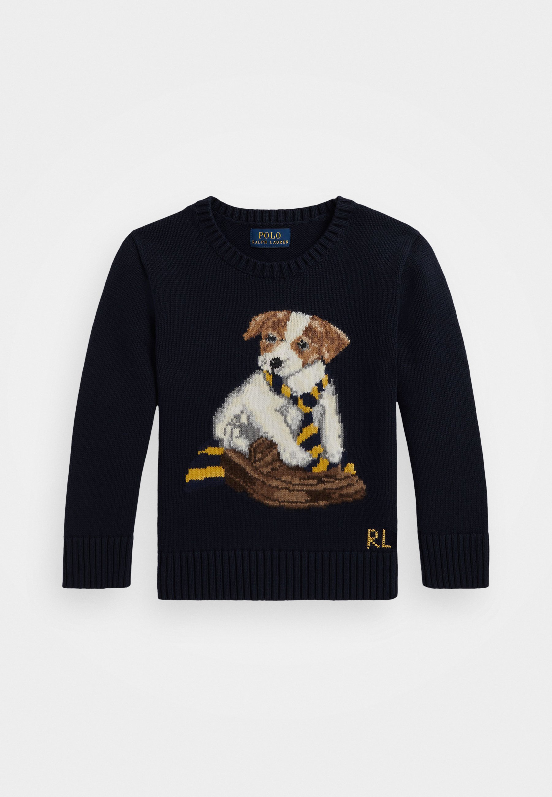 Polo Ralph Lauren DOG INTARSIA KATOENEN TRUI - Trui - marineblauw