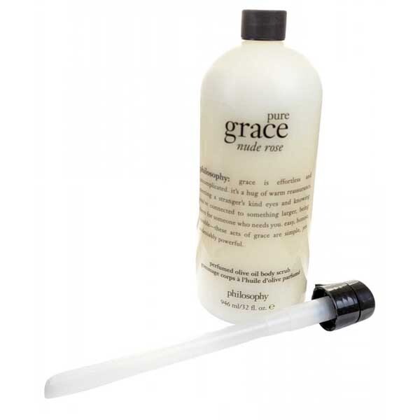 Philosophy Pure Grace Parfümiertes Körperpeeling mit Nude-Rose-Öl, 946 ml