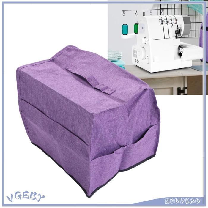 Housse pour machine à coudre, anti-poussière avec poches de rangement, tissu Oxford, eau pour machines à surjeter et surjeteuses