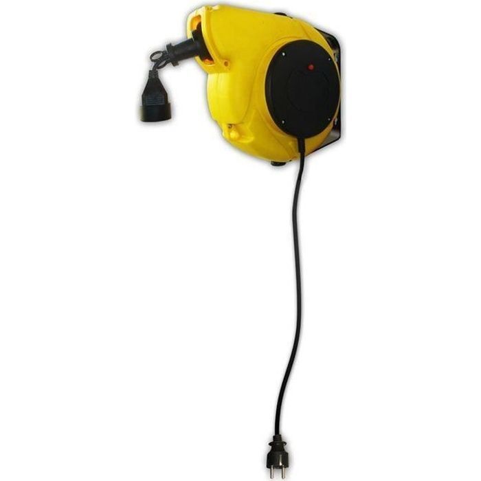 Carrete de cable eléctrico de pared ZENITECH de 11 m + 2 m - Cable HO5VVF - 3G1mm²