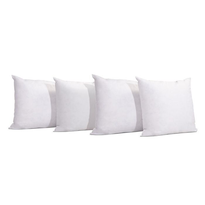 Juego de 4 almohadas Natura de 60x60 cm, rellenas de plumón y plumas.