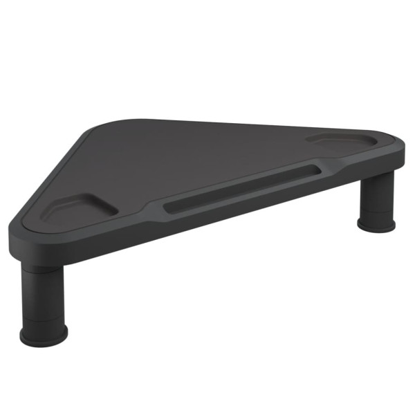 Narożna podstawka pod monitor czarna 49x28x10.5 cm