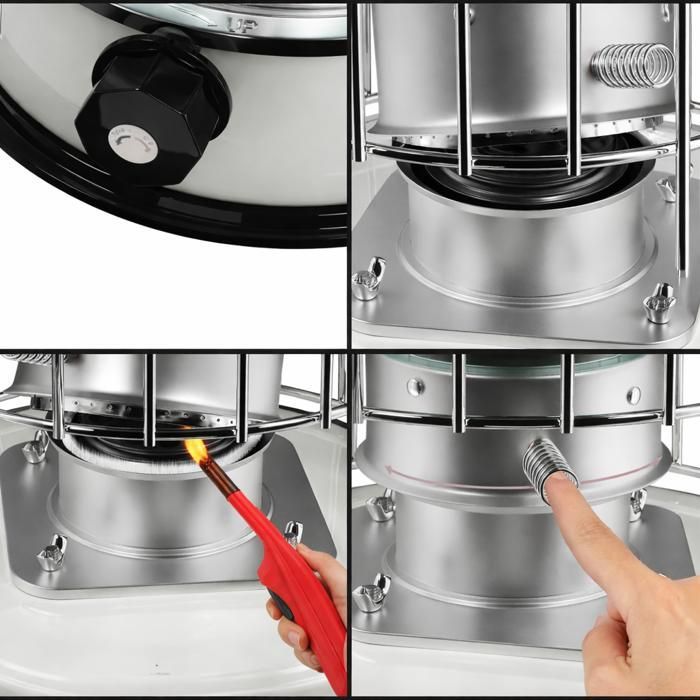 Poêle à pétrole portable 2600W – Chauffage d’appoint avec sac de transport et protection anti-basculement