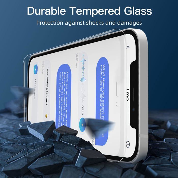 Pacote com 3 protetores de tela de vidro temperado anti-espionagem para iPhone 12 e iPhone 12 Pro (6,1 polegadas), ângulo de privacidade de 28 graus.