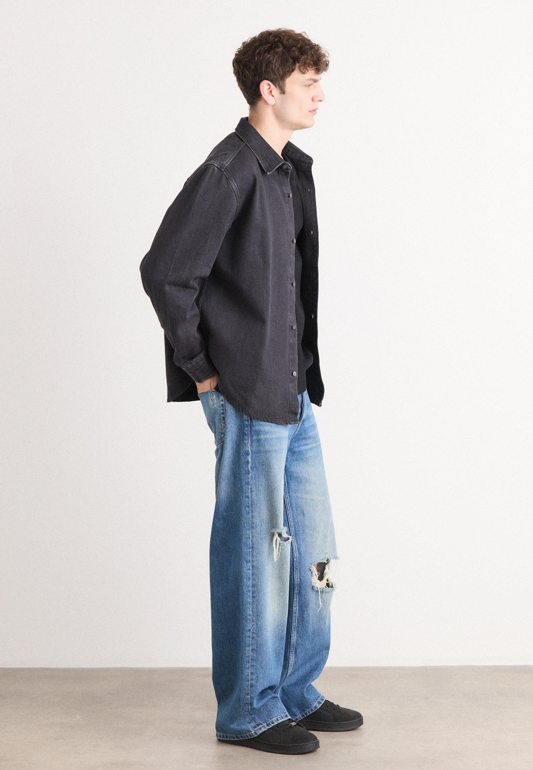 Calvin Klein Jeans CLASSIC OVERSHIRT - Camicia - nera