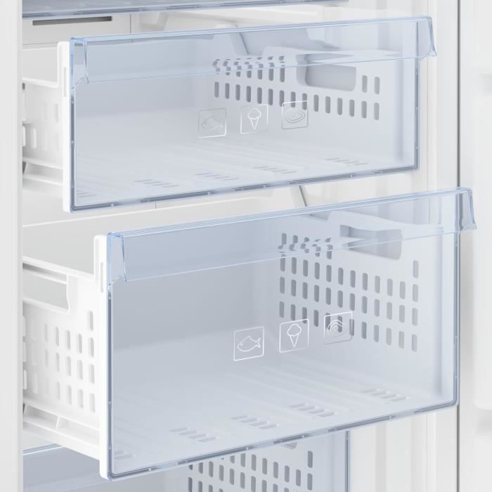 Upright freezer - BEKO - BFNA247E40SN - Built-in - 6 drawers + 1 compartment - 10 kg/24h - Energy class E - 177.5x54x54.5 cm