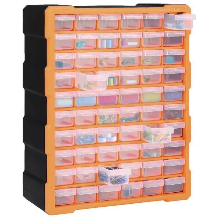 Caja de herramientas, estuche para herramientas, organizador de herramientas, multicajón - con 60 cajones, 38x16x47,5 cm #R#1098