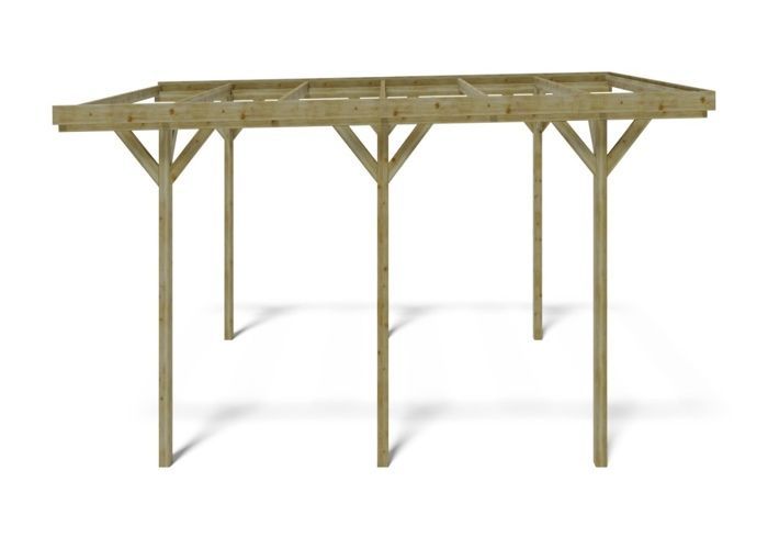 Cochera, cobertizo para coche 3,04 x 5,12 m - 15,57 m² - CAR16