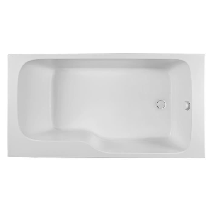 Bañera/ducha rectangular Malice de 160 x 85 cm, color blanco, Jacob Delafon E6D146R-00