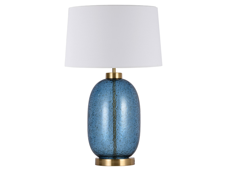 Lampa stołowa Amur biało-niebieska